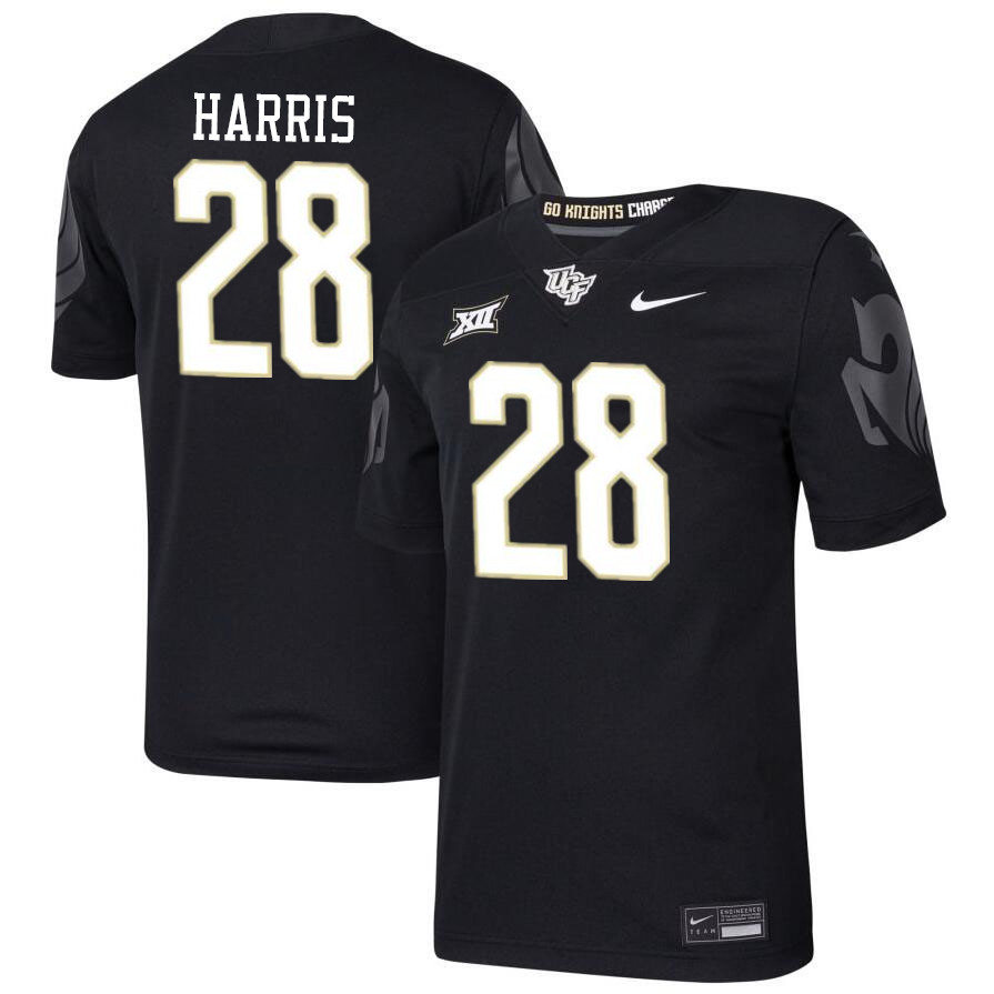 Men #28 Andrew Harris UCF Knights Big 12 Conference College Football Jerseys Stitched-Black